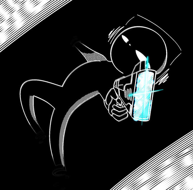 finally... a weapon... (drawn by kin, on my bday!!!)